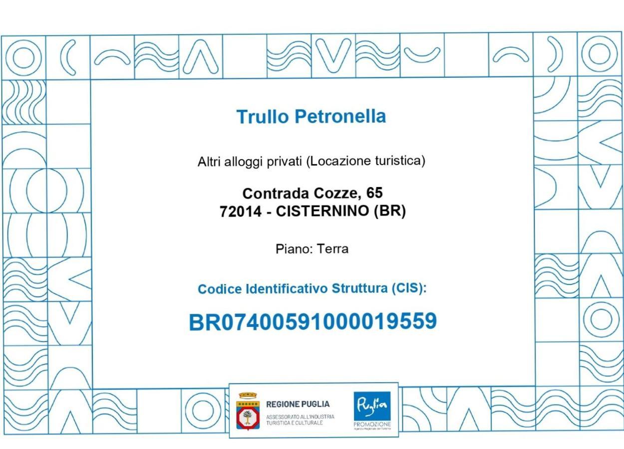치스테르니노 Trullo Petronella 빌라 외부 사진